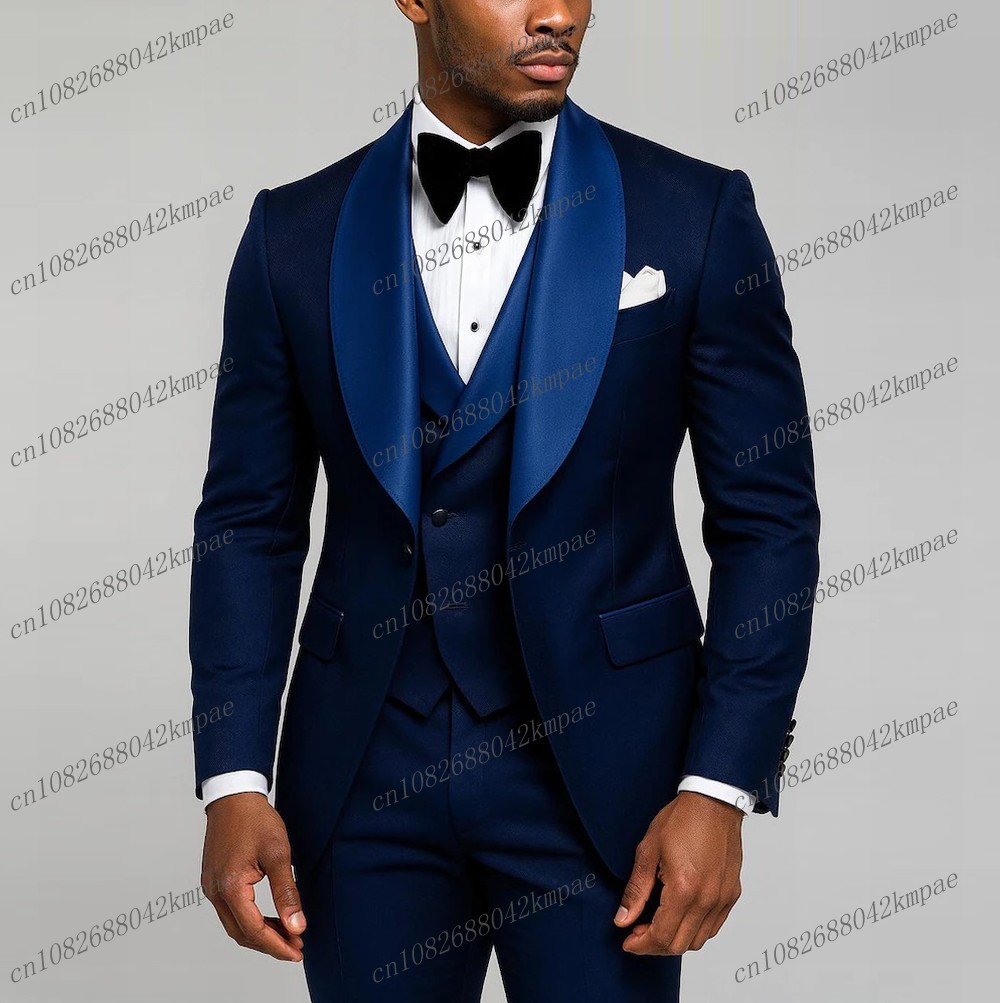 Men'S Formal Attire - Nowy Granatowy Garnitur Męski Formalny Drużba