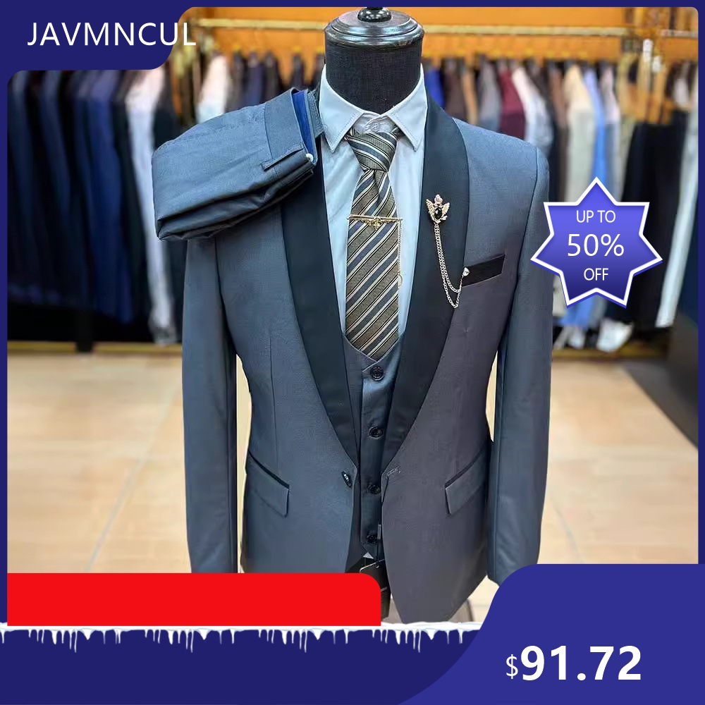 Men'S Formal Wear For Graduation - Męski garnitur slim fit, 3-częściowy, z
