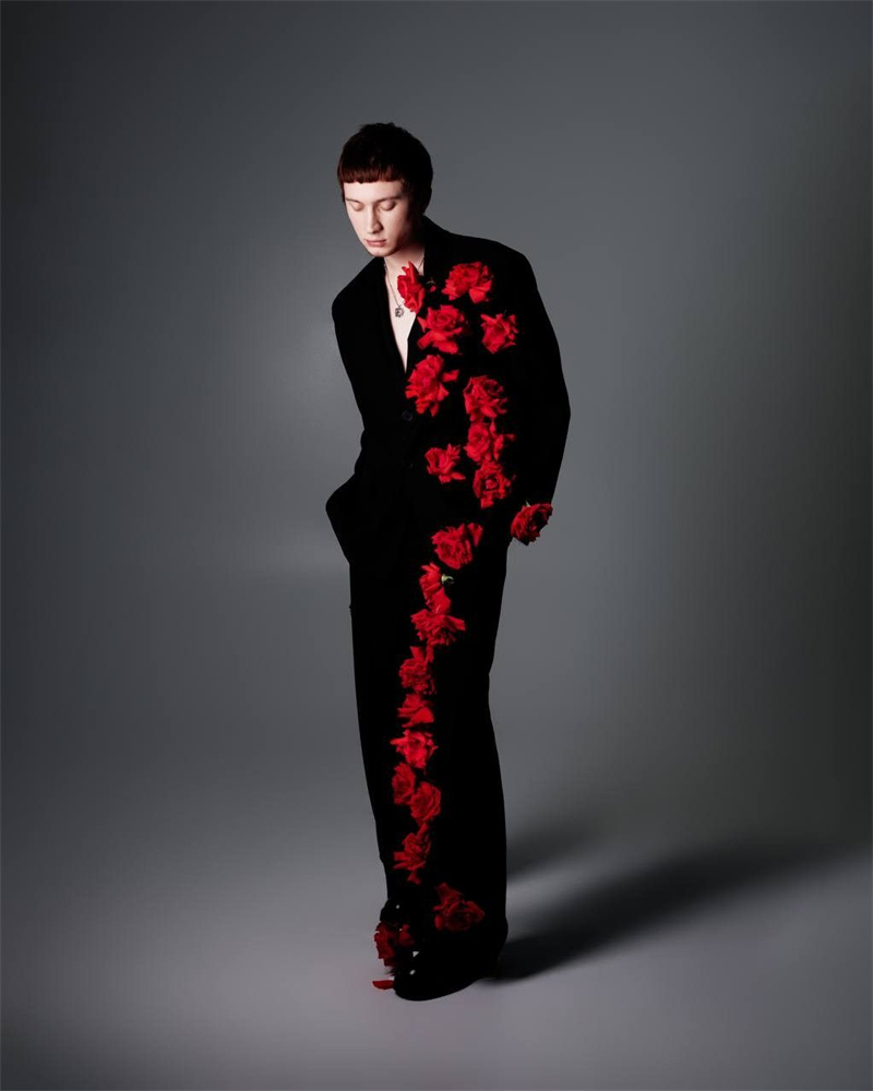 Men Formal Wear Design - Czarny garnitur męski projektanta, zestaw 2-częściowy: