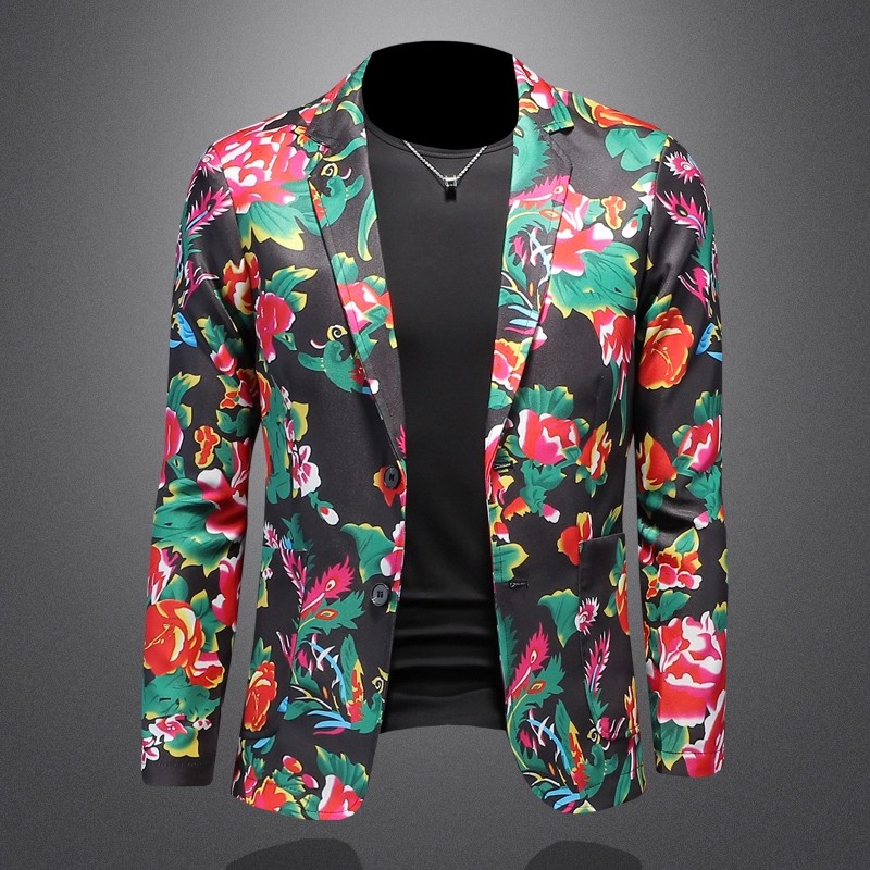 Large Men Formal Wear - Męski garnitur slim fit w chińskim