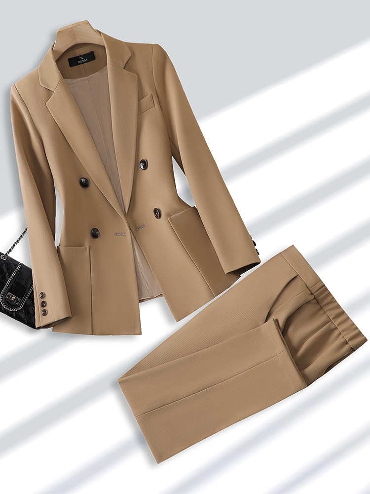 Men Formal Wear Office - Modny damski garnitur ze spodniami formalny