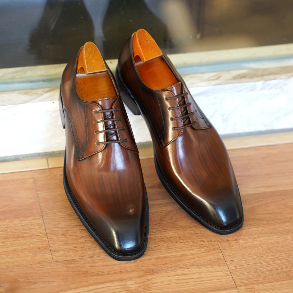 Men Formal Wear Office - Męskie buty biznesowe casual, postarzane, imitacja