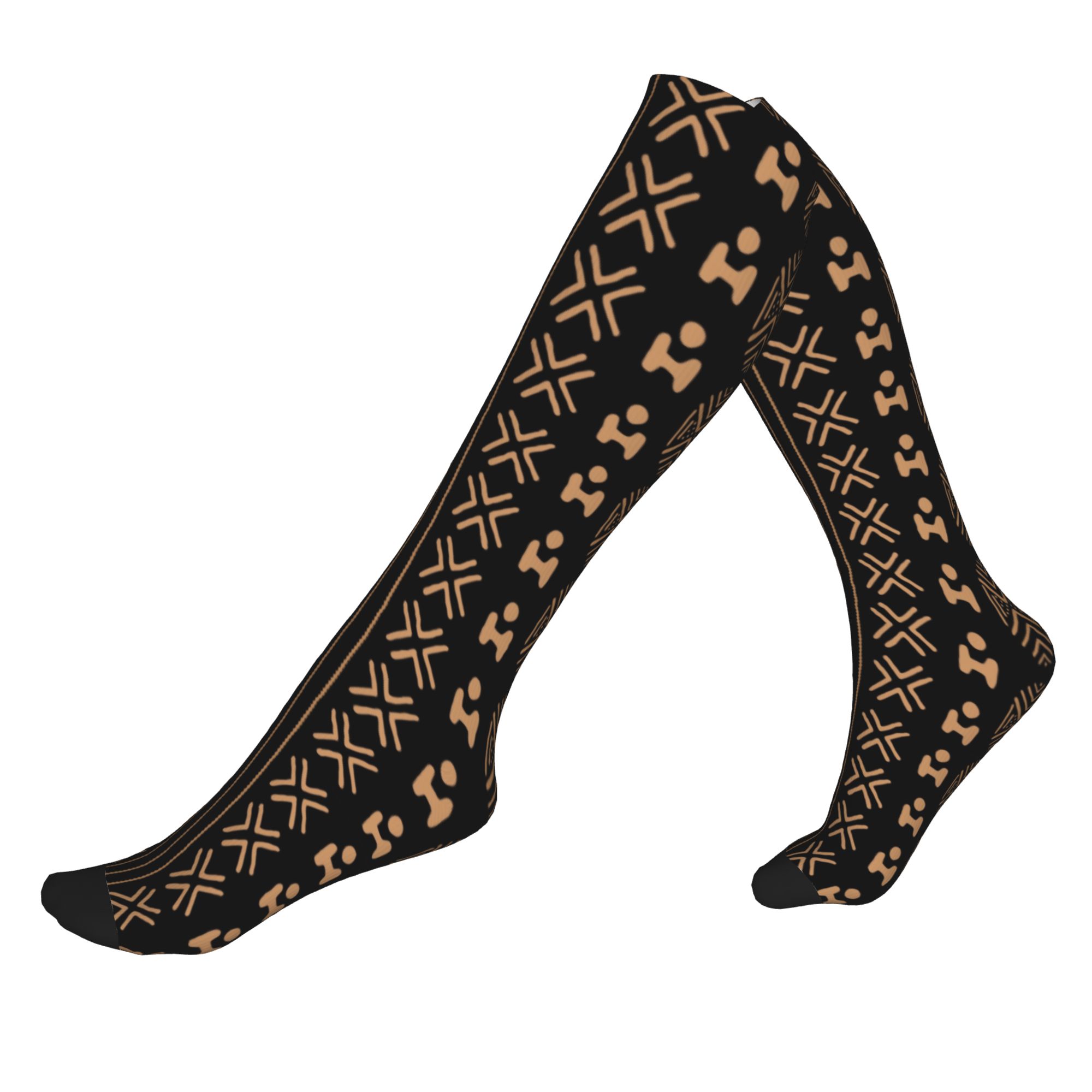 Men'S Ethnic & Formal Designer Wear Studio S - Tradycyjne geometryczne afrykańskie etniczne skarpetki kompresyjne