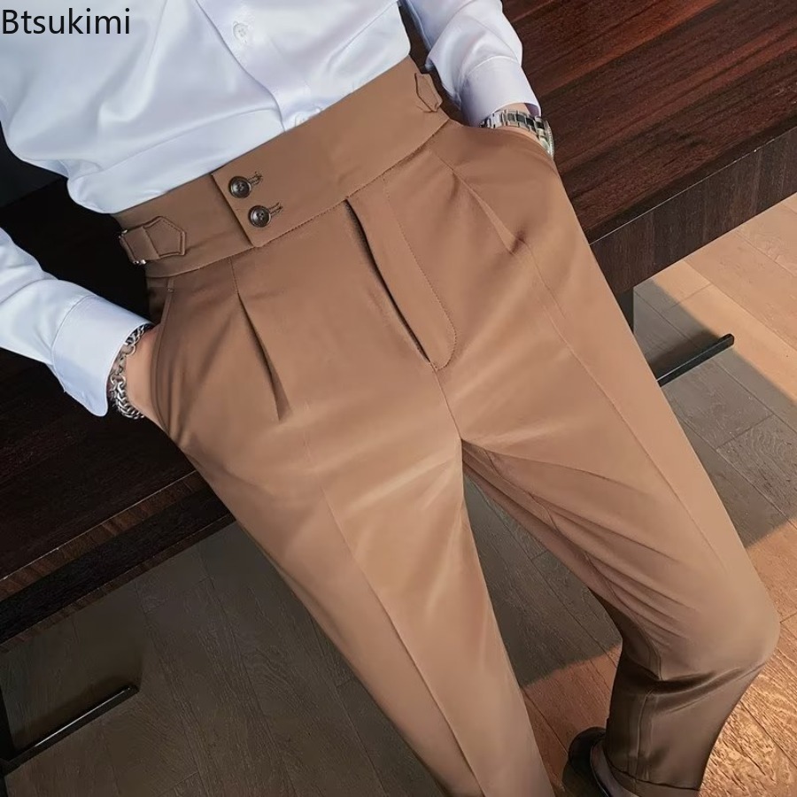 Men'S Formal Attire - Nowe męskie spodnie garniturowe 2026, jednolite,
