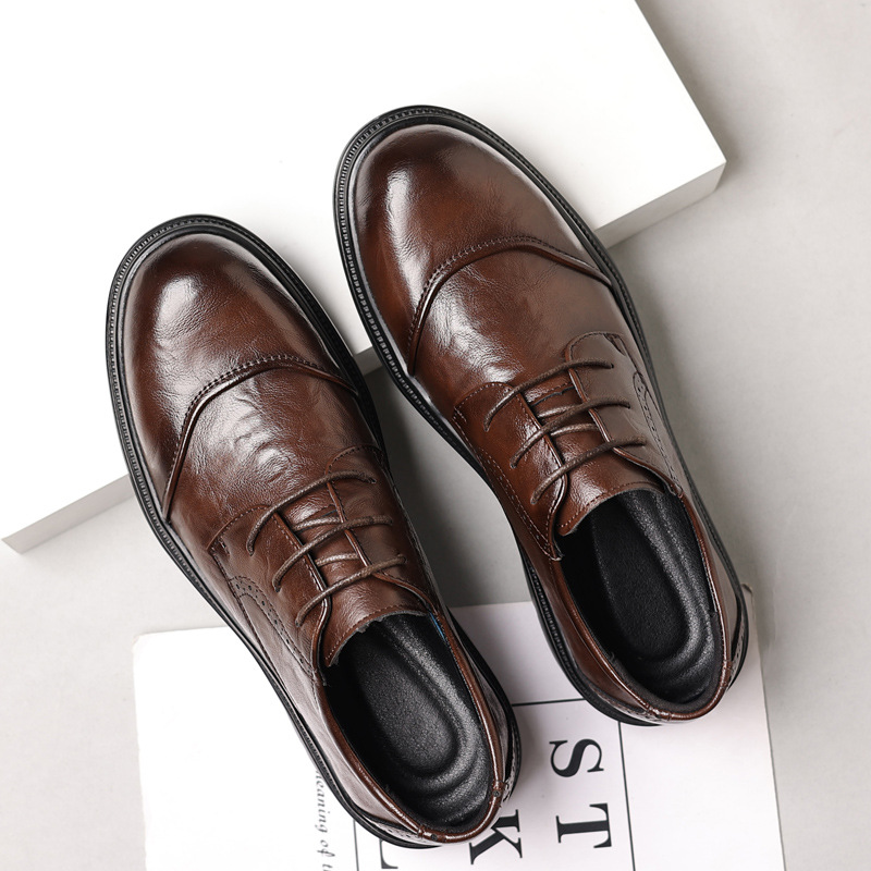 Męskie skórzane buty do noszen – Men Formal Wear Office recenzja i cena