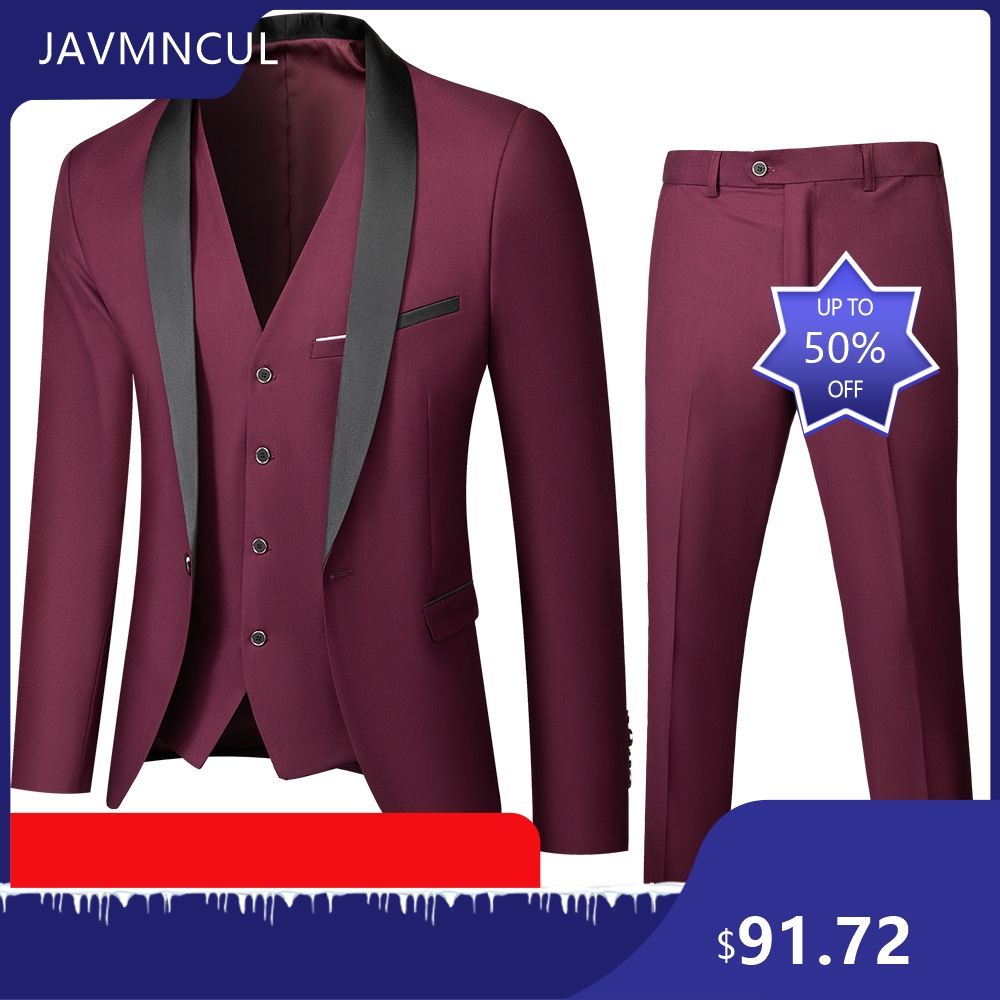 Męski garnitur ślubny 3-części – Men'S Formal Wear For Graduation recenzja i cena
