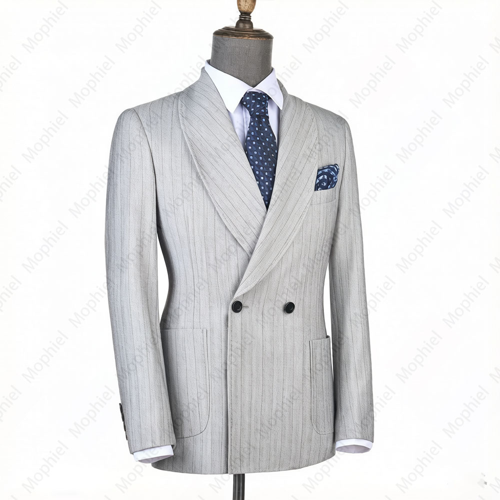 Mophiel Jasnoszary Garnitur Mę – Men Formal Wear Office recenzja i cena