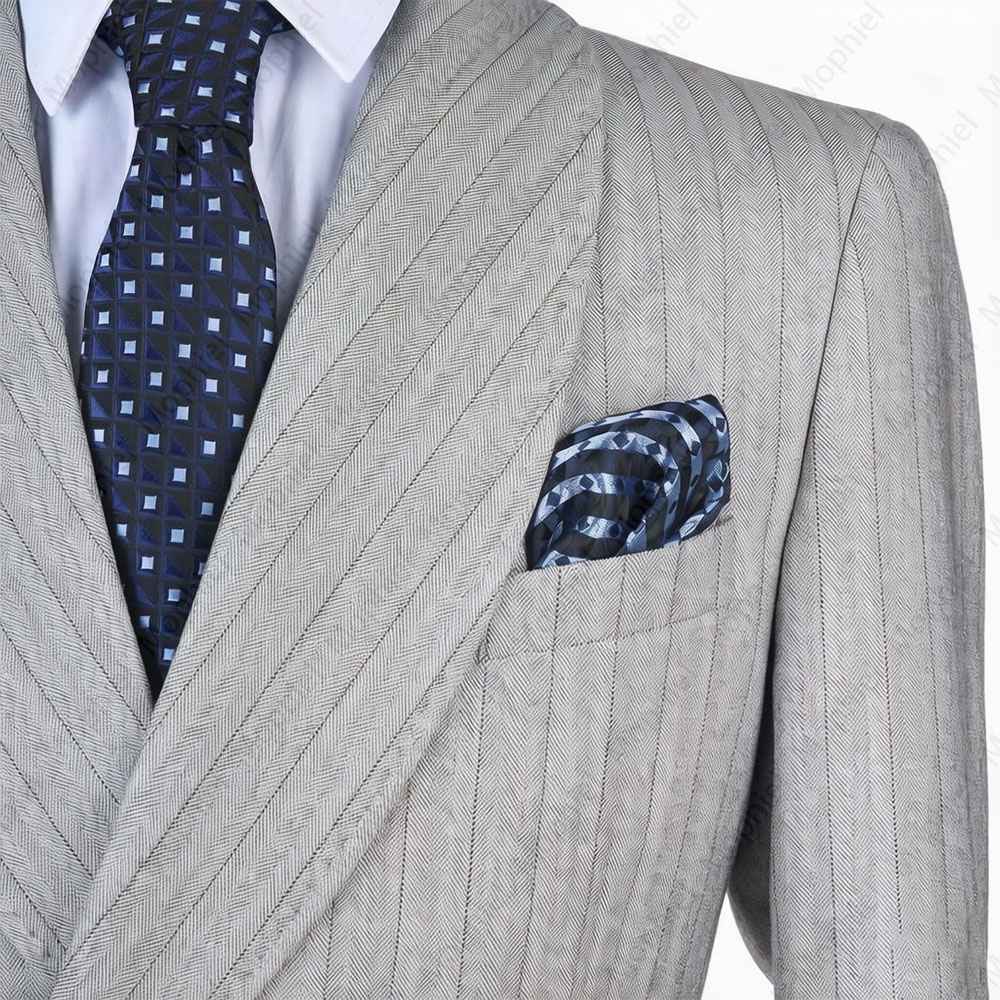Mophiel Jasnoszary Garnitur Mę – Men Formal Wear Office recenzja i cena