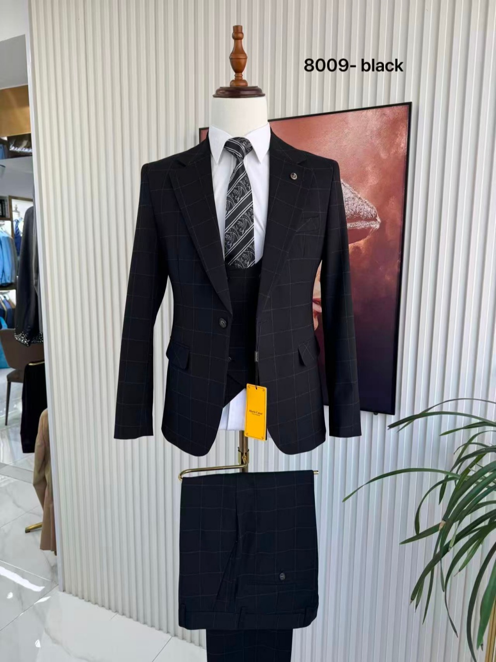 Męski garnitur w kratę, 3-częś – Men'S Formal Wear For Office recenzja i cena