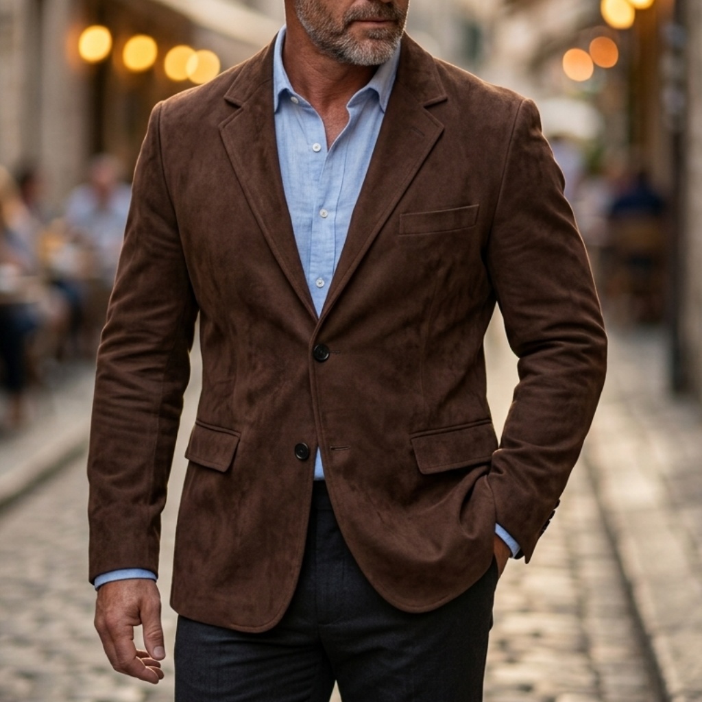Męska kurtka blazer zamszowa w – Men Formal Wear Office recenzja i cena