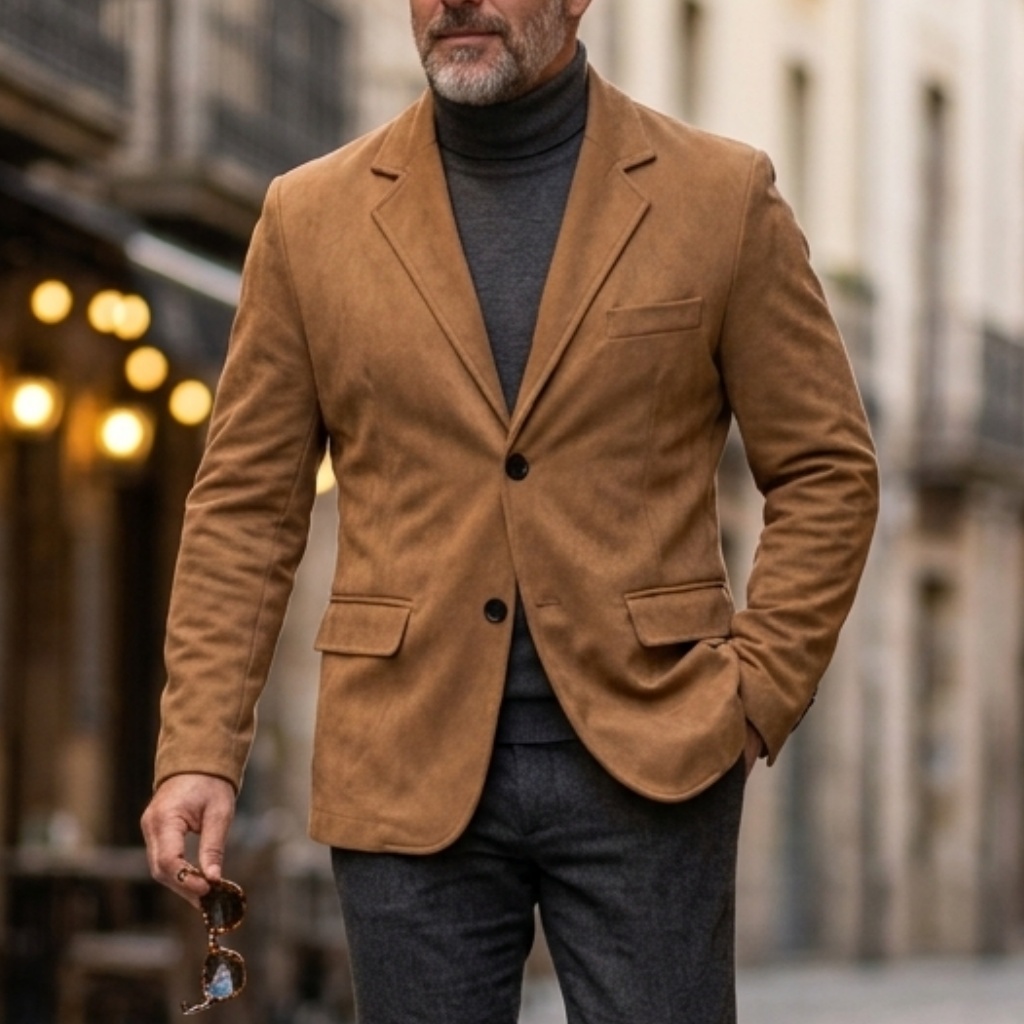 Męska kurtka blazer zamszowa w – Men Formal Wear Office recenzja i cena